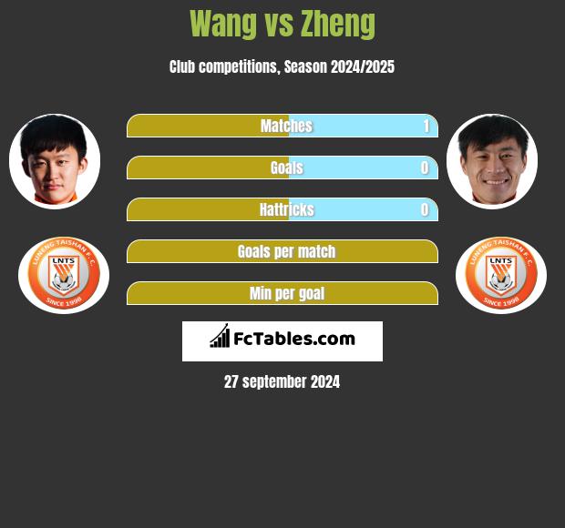 Wang vs Zheng h2h player stats