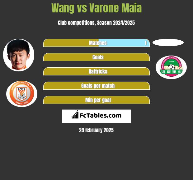 Wang vs Varone Maia h2h player stats