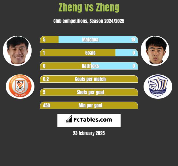 Zheng vs Zheng h2h player stats