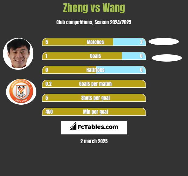 Zheng vs Wang h2h player stats