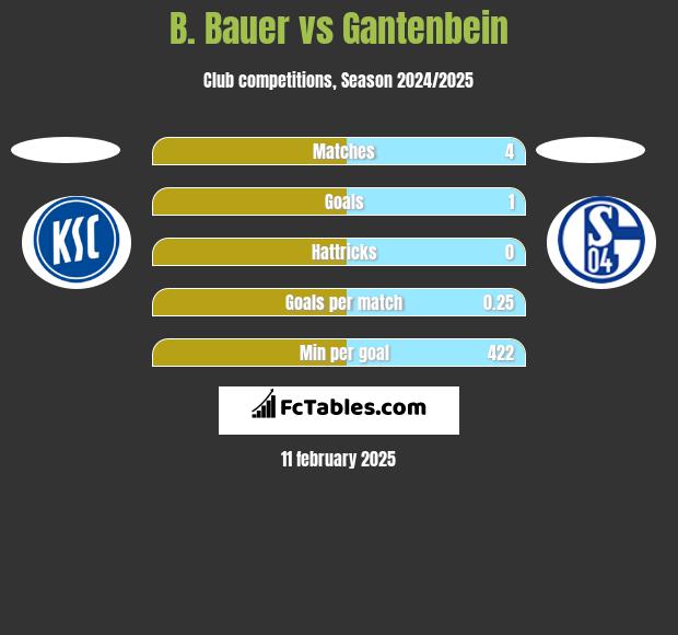 B. Bauer vs Gantenbein h2h player stats