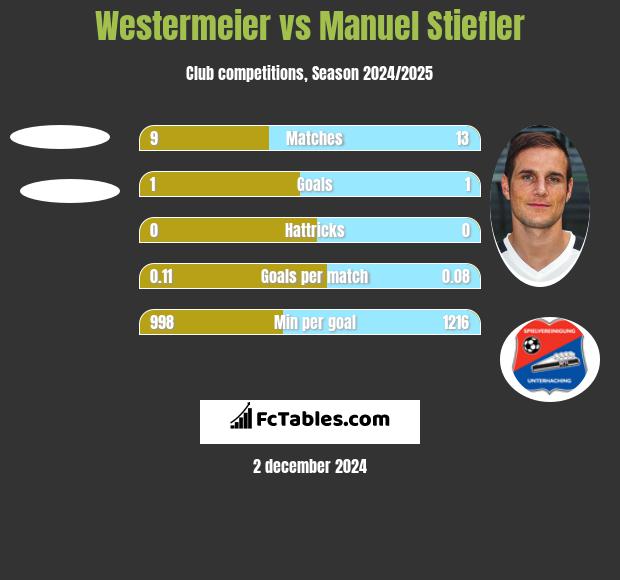 Westermeier vs Manuel Stiefler h2h player stats