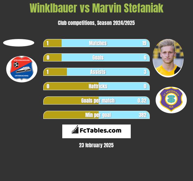 Winklbauer vs Marvin Stefaniak h2h player stats