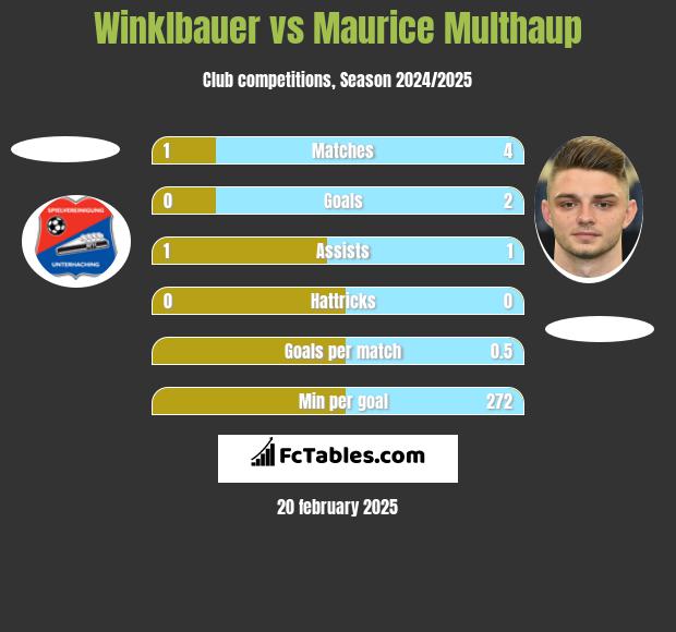 Winklbauer vs Maurice Multhaup h2h player stats