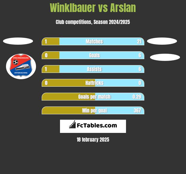 Winklbauer vs Arslan h2h player stats