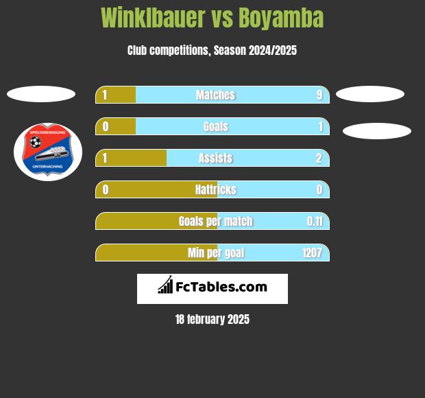 Winklbauer vs Boyamba h2h player stats