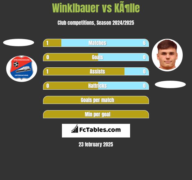 Winklbauer vs KÃ¶lle h2h player stats