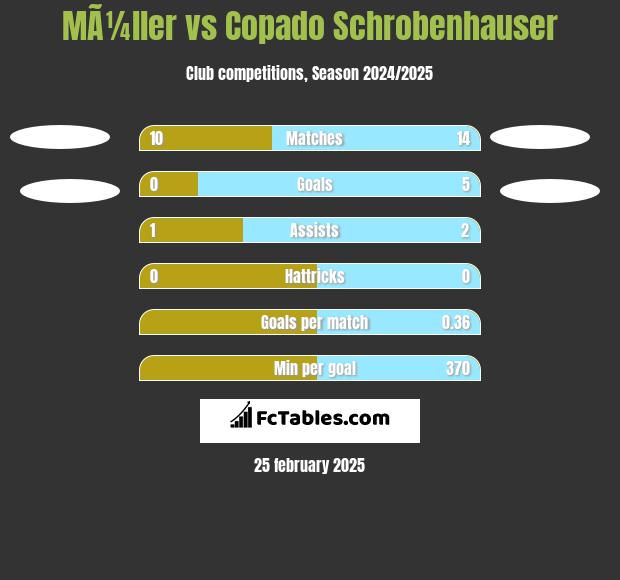 MÃ¼ller vs Copado Schrobenhauser h2h player stats