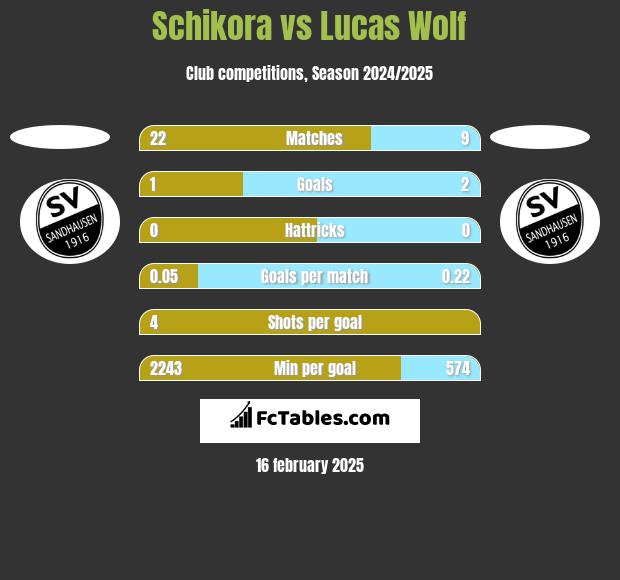 Schikora vs Lucas Wolf h2h player stats