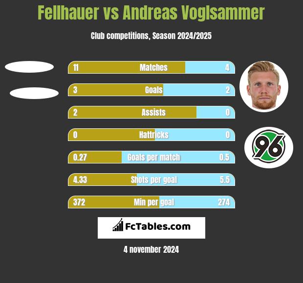 Fellhauer vs Andreas Voglsammer h2h player stats