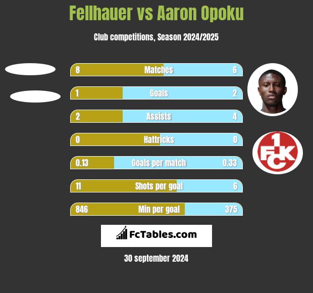 Fellhauer vs Aaron Opoku h2h player stats