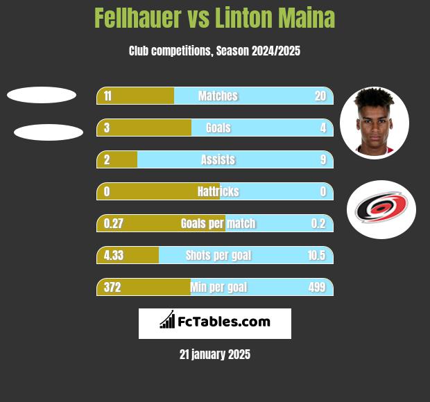 Fellhauer vs Linton Maina h2h player stats