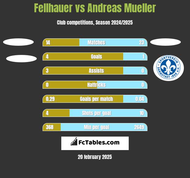 Fellhauer vs Andreas Mueller h2h player stats