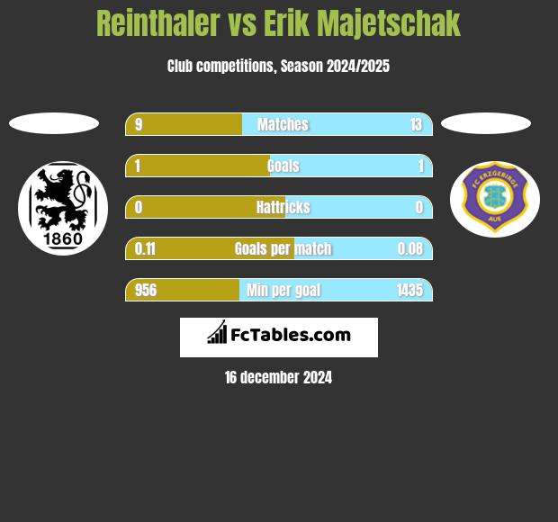 Reinthaler vs Erik Majetschak h2h player stats