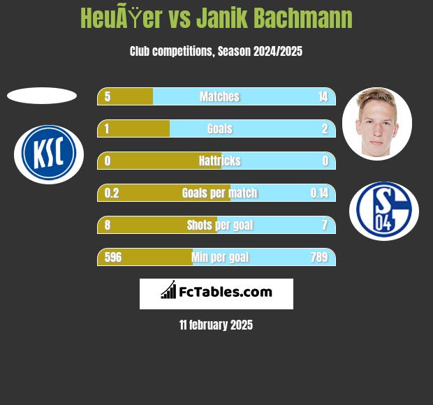 HeuÃŸer vs Janik Bachmann h2h player stats