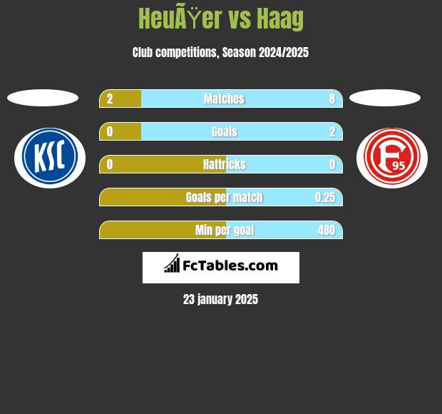 HeuÃŸer vs Haag h2h player stats