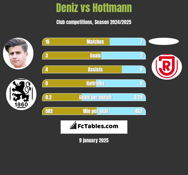 Deniz vs Hottmann h2h player stats