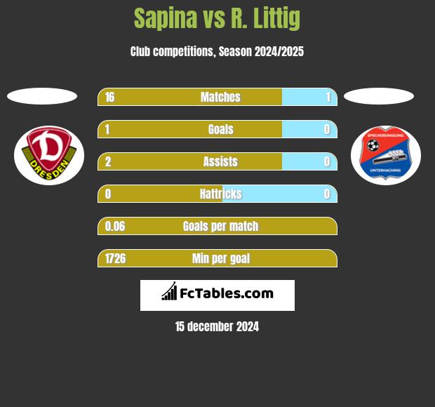 Sapina vs R. Littig h2h player stats