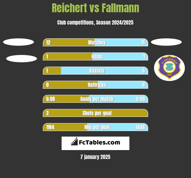 Reichert vs Fallmann h2h player stats