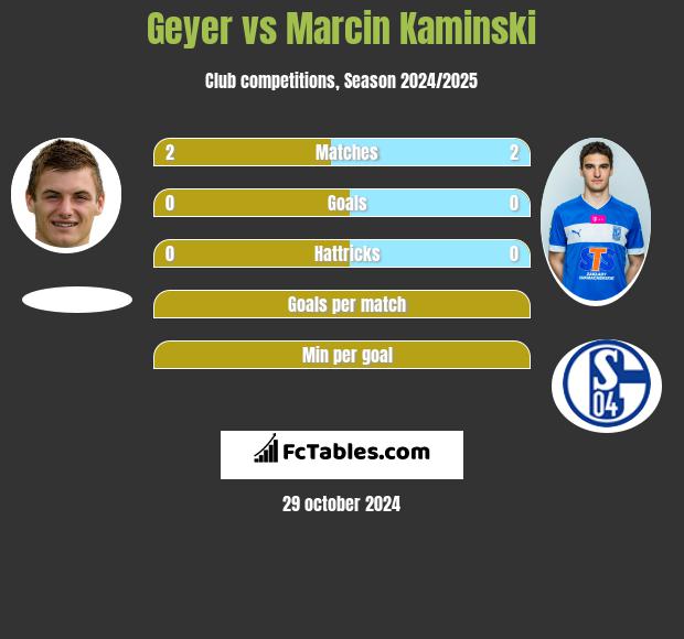 Geyer vs Marcin Kaminski h2h player stats