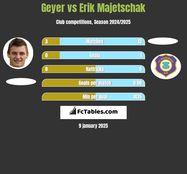 Geyer vs Erik Majetschak h2h player stats