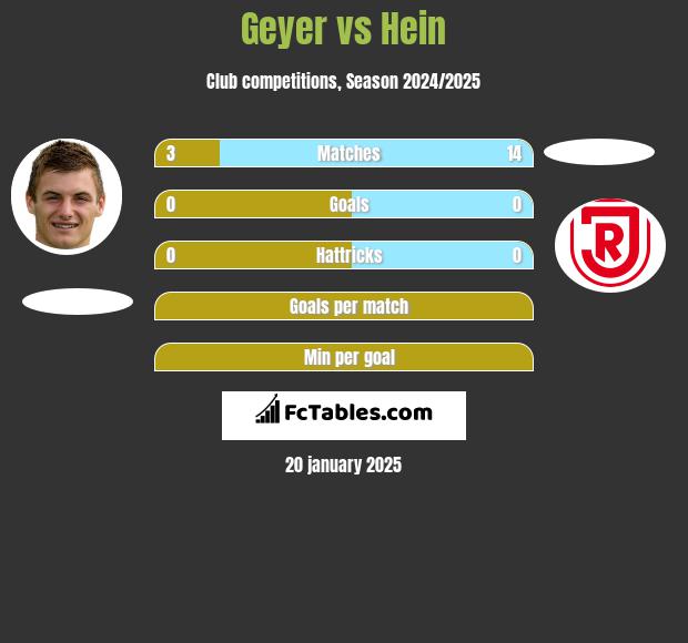 Geyer vs Hein h2h player stats