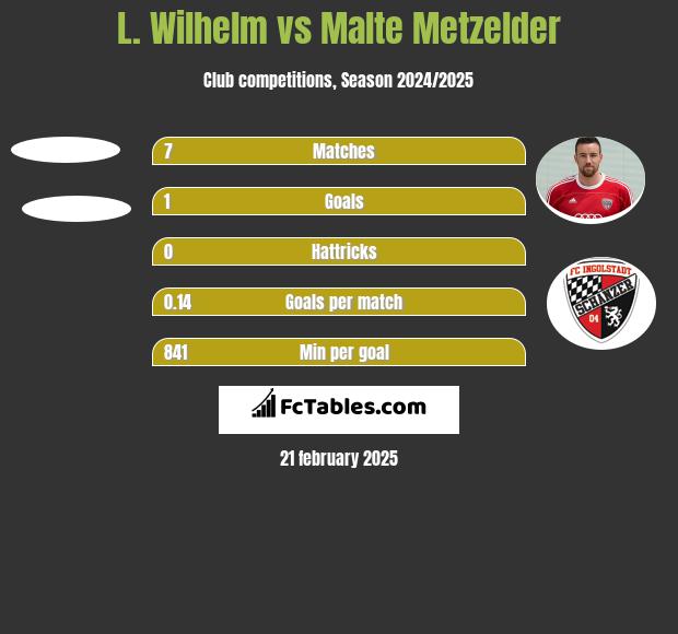 L. Wilhelm vs Malte Metzelder h2h player stats