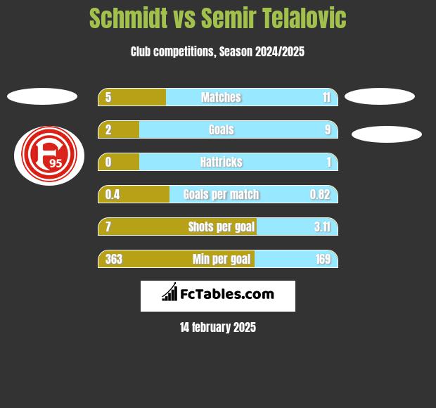 Schmidt vs Semir Telalovic h2h player stats