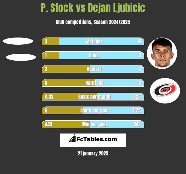 P. Stock vs Dejan Ljubicic h2h player stats