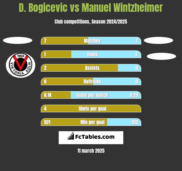 D. Bogicevic vs Manuel Wintzheimer h2h player stats