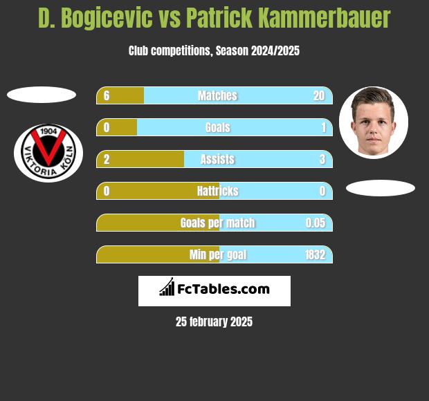 D. Bogicevic vs Patrick Kammerbauer h2h player stats