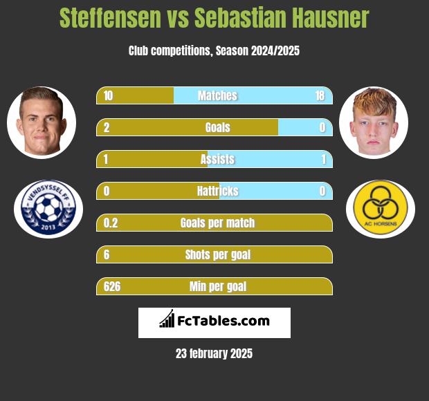 Steffensen vs Sebastian Hausner h2h player stats