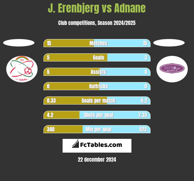 J. Erenbjerg vs Adnane h2h player stats