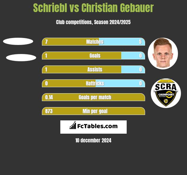 Schriebl vs Christian Gebauer h2h player stats