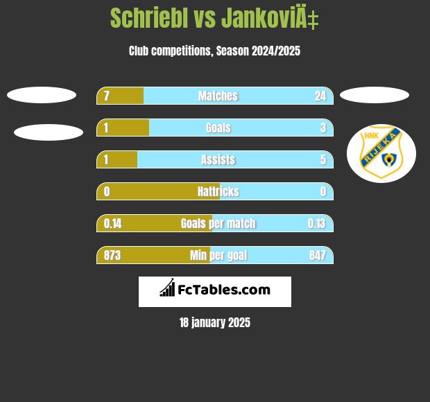 Schriebl vs JankoviÄ‡ h2h player stats