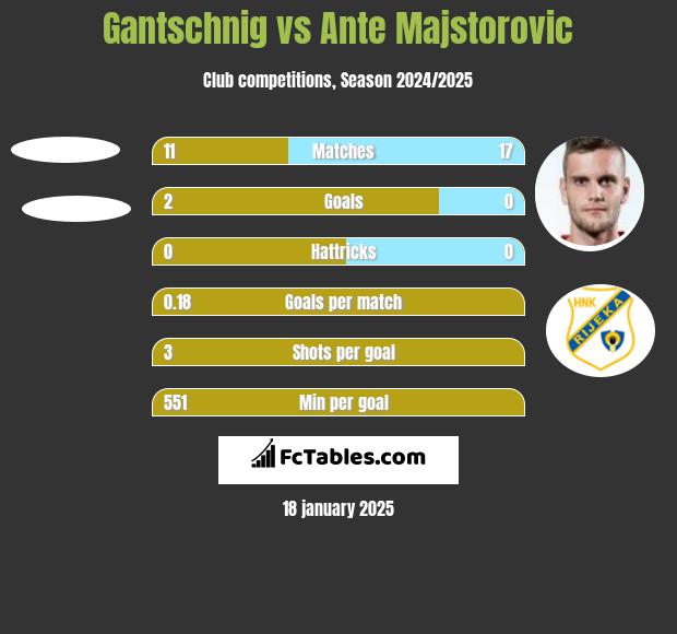 Gantschnig vs Ante Majstorovic h2h player stats