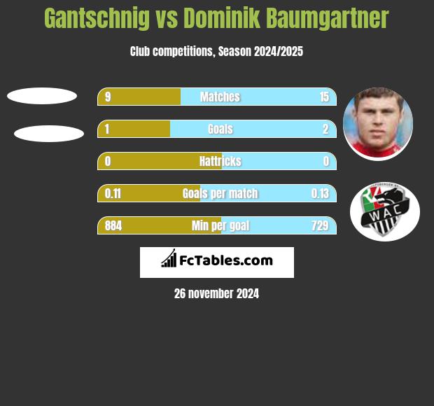 Gantschnig vs Dominik Baumgartner h2h player stats