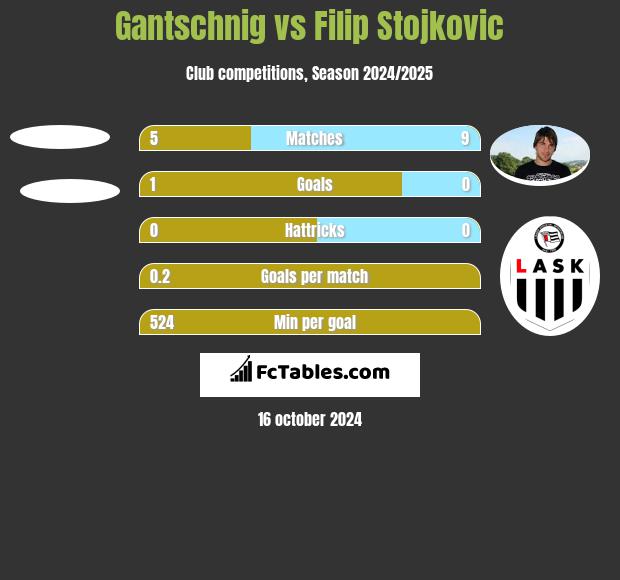 Gantschnig vs Filip Stojkovic h2h player stats