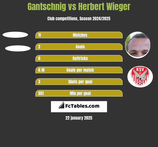 Gantschnig vs Herbert Wieger h2h player stats