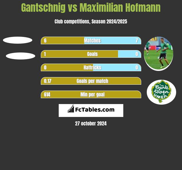 Gantschnig vs Maximilian Hofmann h2h player stats