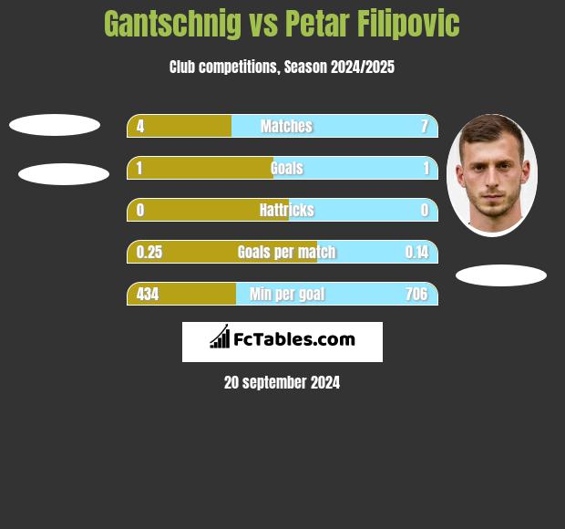 Gantschnig vs Petar Filipovic h2h player stats