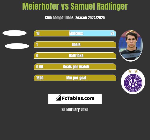 Meierhofer vs Samuel Radlinger h2h player stats