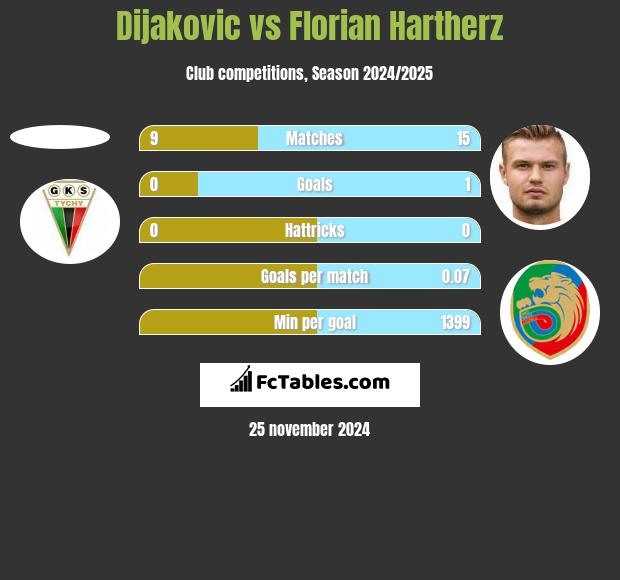 Dijakovic vs Florian Hartherz h2h player stats