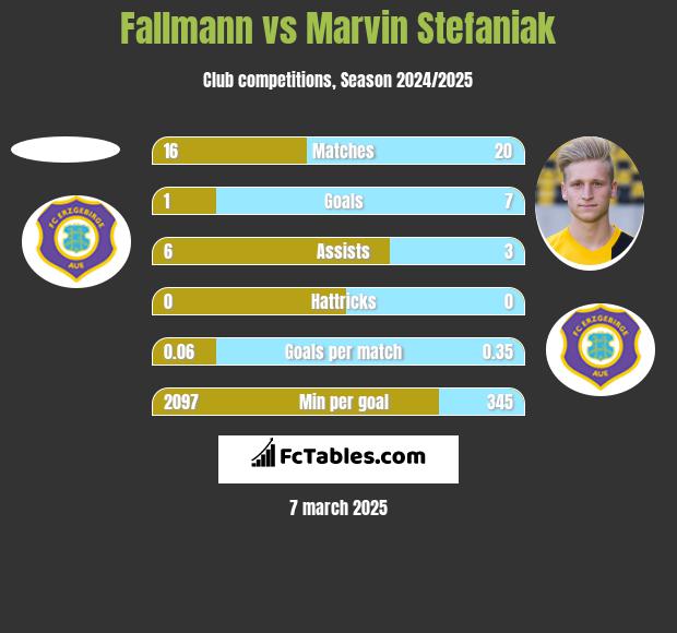 Fallmann vs Marvin Stefaniak h2h player stats