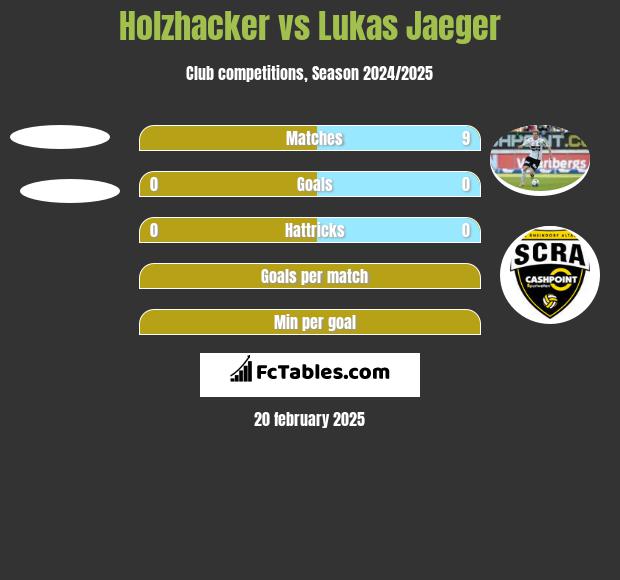 Holzhacker vs Lukas Jaeger h2h player stats