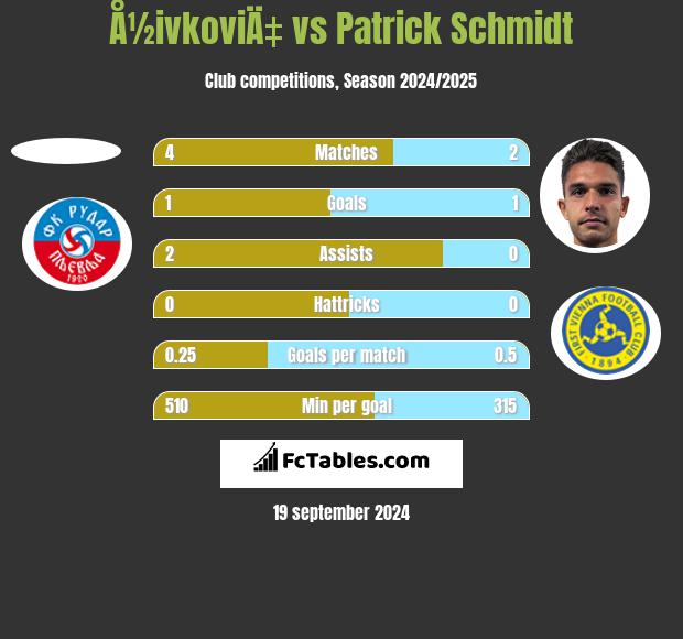 Å½ivkoviÄ‡ vs Patrick Schmidt h2h player stats