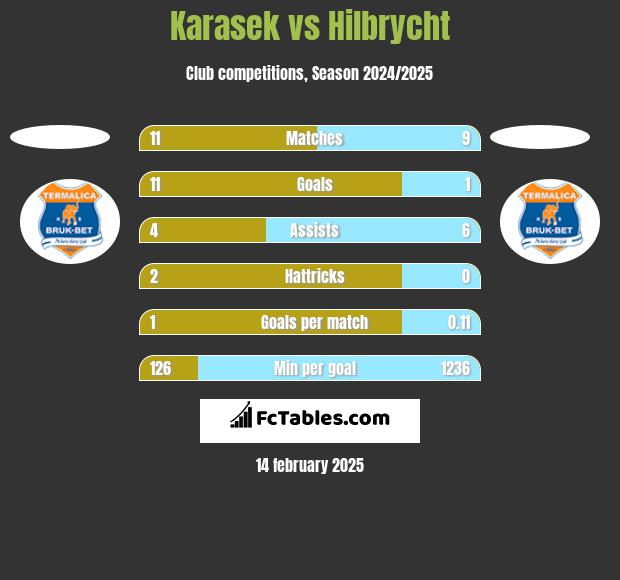 Karasek vs Hilbrycht h2h player stats