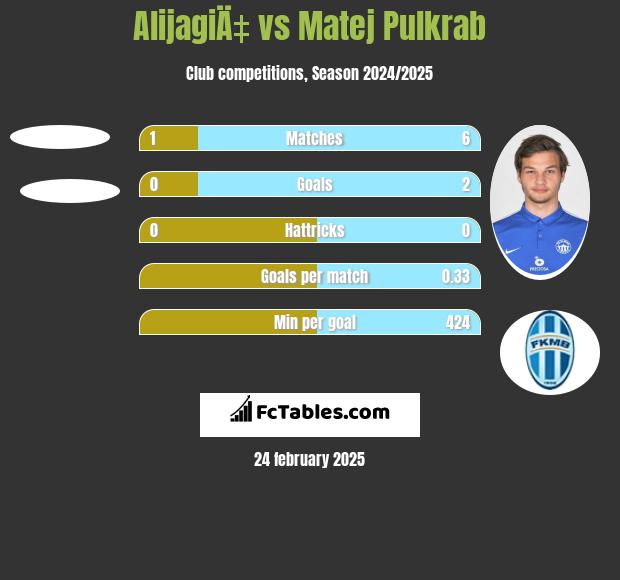 AlijagiÄ‡ vs Matej Pulkrab h2h player stats