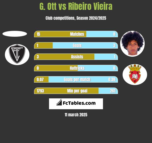 G. Ott vs Ribeiro Vieira h2h player stats