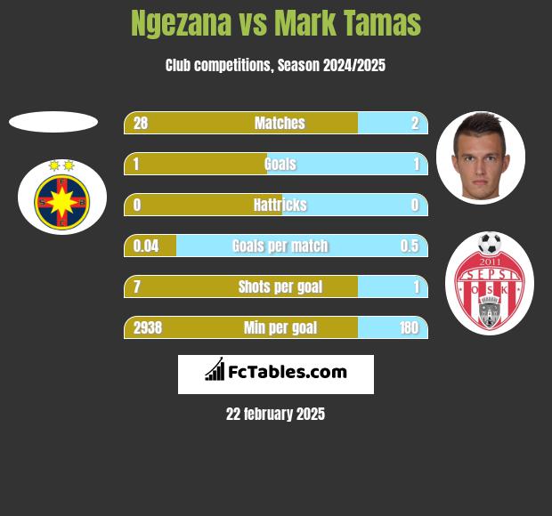 Ngezana vs Mark Tamas h2h player stats